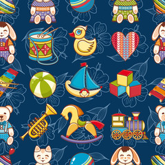 Child toy seamless pattern. Design element