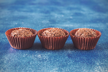 Brigadeiros. Brazilian chocolate truffles