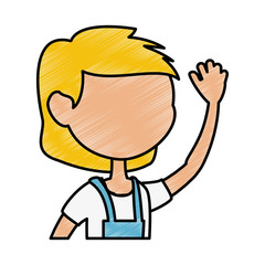 cartoon girl icon icon vector illustration graphic design