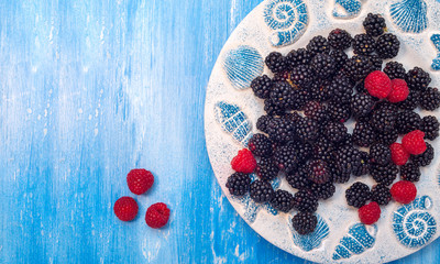 berries, raspberries, blackberry, blueberries,  background