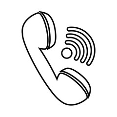 phone icon over white background vector illustration