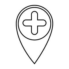 Obraz premium location pin icon over white background vector illustration