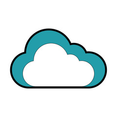 cloud icon over white background vector illustration
