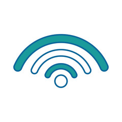 wifi sign icon over white background vector illustration