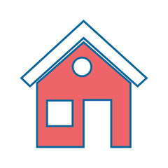 house icon over white background vector illustration
