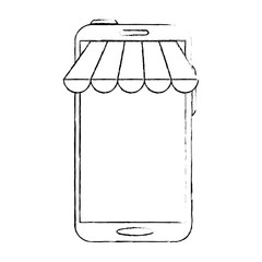 Buy online shopping over white background vector illustration