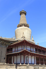 Temple and pagoda in Zhangye China