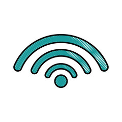 wifi sign icon over white background vector illustration