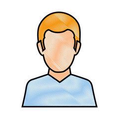 avatar man icon over white background colorful design vector illustration