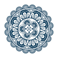 Mandala icon over white background colorful design vector illustration