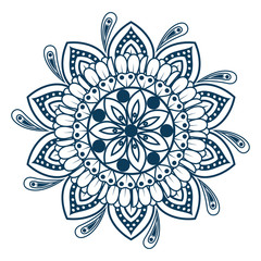 floral Mandala icon over white background colorful deisgn vector illustration