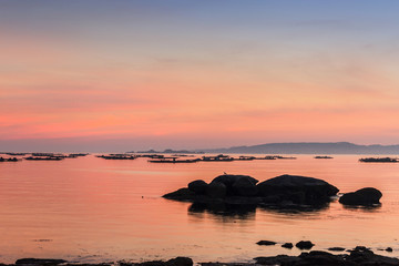 Fototapeta na wymiar Arousa Estuary at dusk