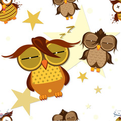pattern owl graphic cartoon character