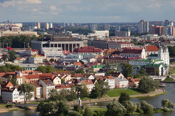 Aerial view of the Trinity Hill (another name Trinity Suburb or Trojeckaje Pradmiescie). Is the...