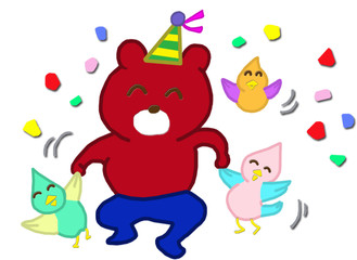 赤いくまのパーティー