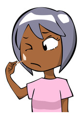 皮のむけた女の子