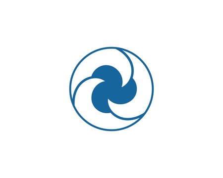 circle swirl fan logo Stock Vector | Adobe Stock