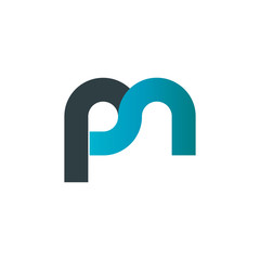 Initial Letter PN RN Linked Rounded Design Logo