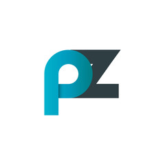 Initial Letter PZ Linked Rounded Design Logo