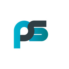 Initial Letter PR PS PB  Linked Rounded Design Logo