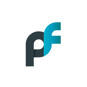 Initial Letter PF Linked Rounded Design Logo