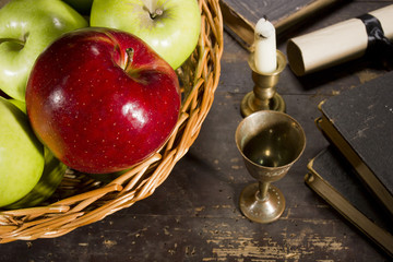 Vintage still life with apples