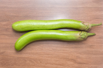 Raw Green Eggplant