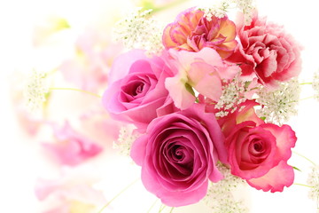 薔薇とカーネーションのブーケ