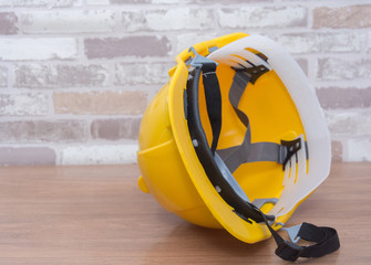 yellow safety helmet