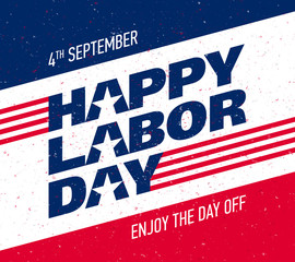 Happy Labor Day greeting card design