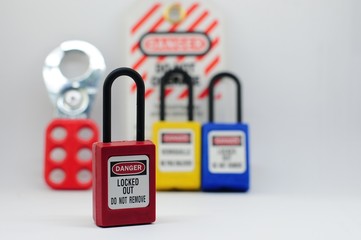 Lock out & Tag out , Lockout station,machine - specific lockout devices ,safety sign