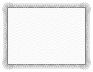 Classic style Certificate with grey floral border