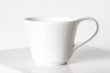 White ceramic coffee cup mock up