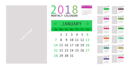 2018 Calendar Planner Design