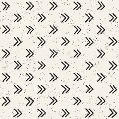 Seamless pattern with hand drawn lines. Abstract background with freehand brush strokes. Black and white texture. Ornament for wrapping paper.