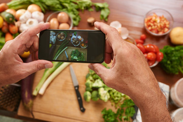 Making shoot of ingredients