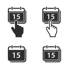 Calendar icon set.