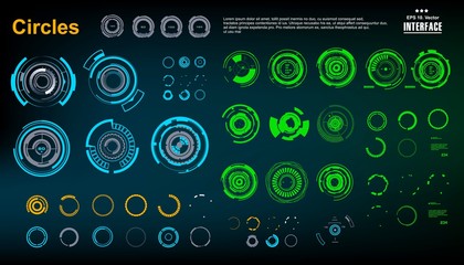 Futuristic virtual graphic touch user interface, HUD