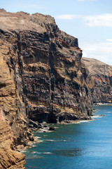 Fototapeta na wymiar Beautiful landscape at the Ponta de Sao Lourenco, the eastern part of Madeira, Portugal