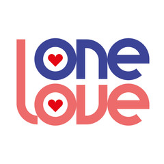 One love typography. One love logotype.