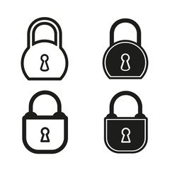 Lock icon set.