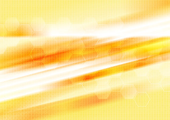 Bright orange tech geometric background