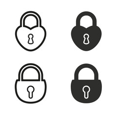 Lock icon set.