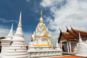 Fototapeta premium Pagoda in Srivijaya style at Pra Borommathat Chaya Temple in Chaiya, Surat Thani,Thailand