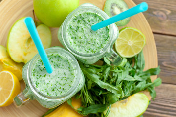 Fresh green smoothy drink