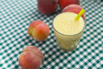 Glass of peach fresh