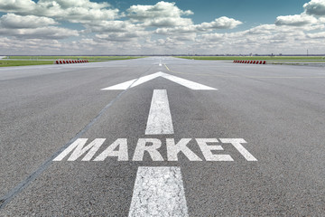Airport runway arrow market