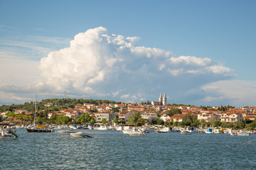 Fototapeta na wymiar Panorama und Badebucht von Medluin, Istrien, Kroatien