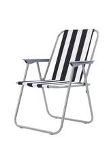 Blue beach chair isolated