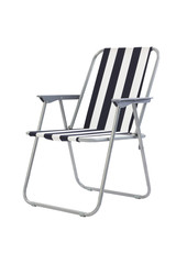 Fototapeta premium Blue beach chair isolated